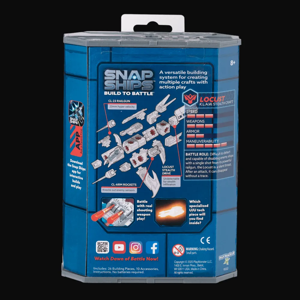 snap-ships Locust K.L.A.W. Stealth Craft< Building Toys